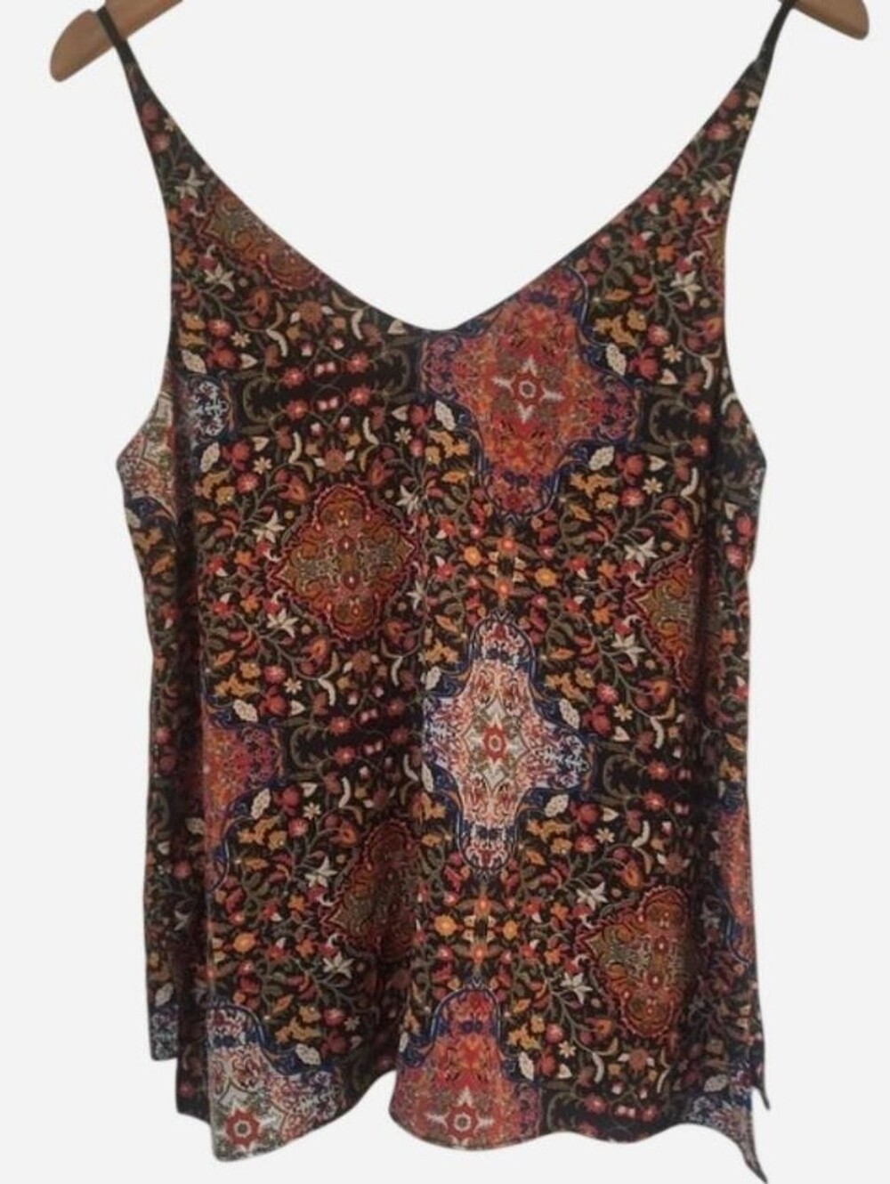 Topshop Paisley Mosaic Strappy Camisole Blouse US 8 (UK 12 / EU 40)